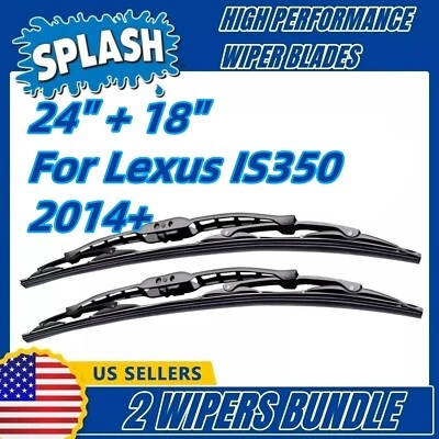 Paquete de 2 limpiaparabrisas premium - apto para 2014+ Lexus IS350 - 19240/180 Foto 1 de 4