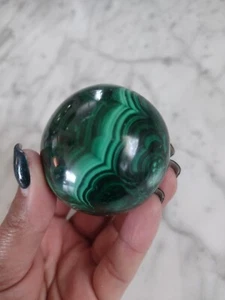 50mm MALACHITE Sphere Crystal Ball Carving Specimen crystal Orb stone  - Picture 1 of 9