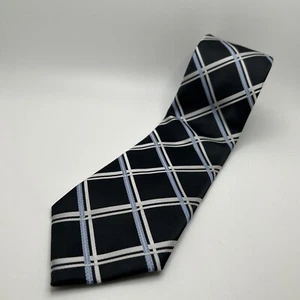 Jones New York Signature Necktie Geometric Stripes Pattern Tie Blue Suave - Picture 1 of 6