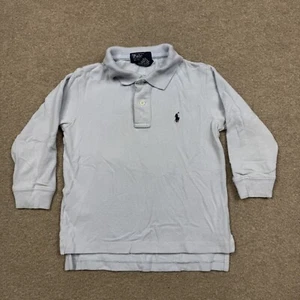 Ralph Lauren Polo Shirt Boys 6 Gray Long Sleeve Pony Collared Preppy YOUTH - Picture 1 of 8
