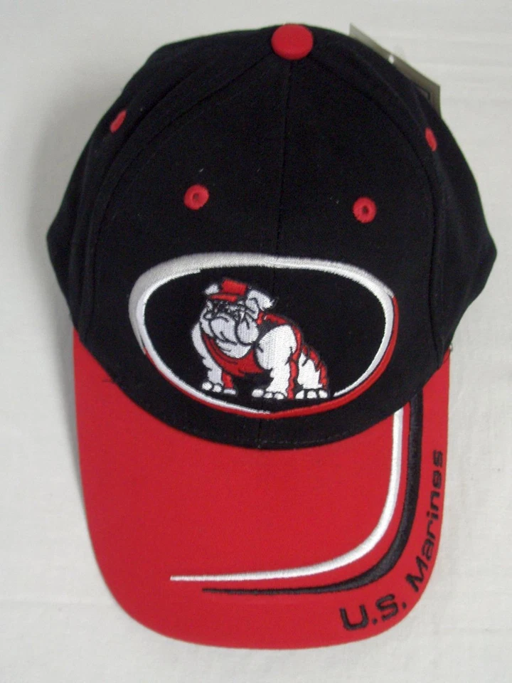 Gorra de golf Oarsman U.S. Marines Hat (negro/rojo, ajustable) NUEVA Foto 1 de 1