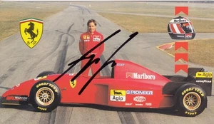 FOTO POSTAL AUTOGRAFIADA FIRMADA GERHARD BERGER MARLBORO FERRARI F1 TEAM 412 1995 - Imagen 1 de 3