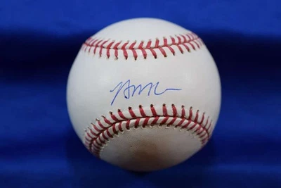 Brian McCann MLB Authentic COA Autograph Major League Signed OML Baseball - Image 1 of 2