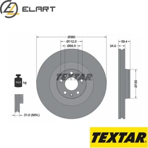 2x BRAKE DISC 92122205 FOR AUDI A6C6/A8D3 VW PHAETON CAJA 3.0L CCDA/BDX 2.8L - Picture 1 of 6
