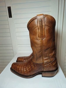 Cody James 1978 Mason Exotic Caiman Belly Western Boots Men's Size 9 D - Picture 1 of 8