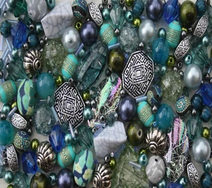Cuentas mixtas azules para hacer joyas - Imagen 1 de 9