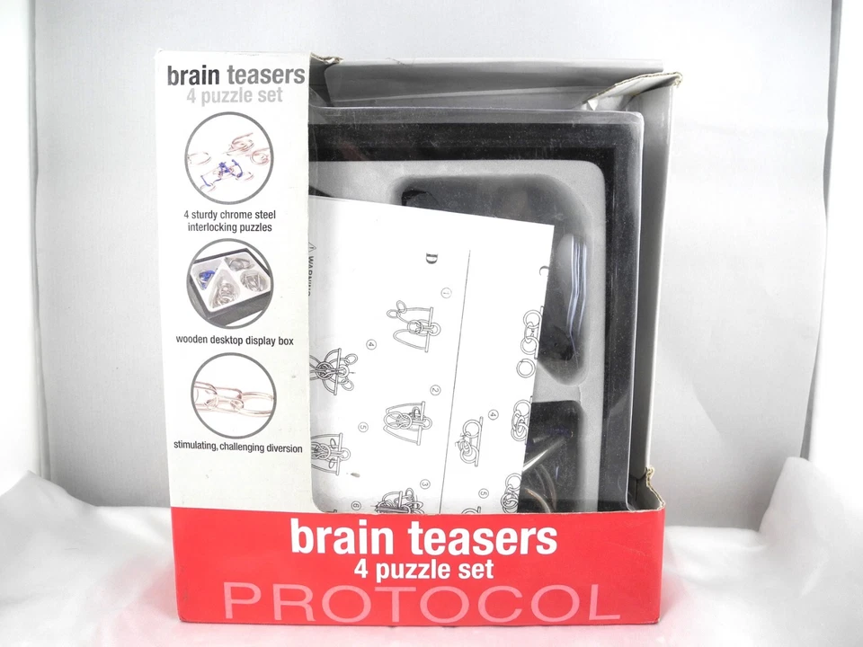 Protocol - Box of 7 Brain Teasers - Nostalgic Game Puzzles - -Rare