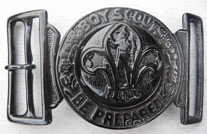 BOY SCOUT BELT BUCKLE VINTAGE OFFICIAL BRITISH PATTERN-UP TO 50% OFF BE PREPARED - Picture 1 of 3