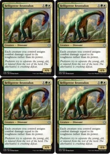 MTG - 4x BELLIGERENT BRONTODON - Ixalan (U) - Picture 1 of 1