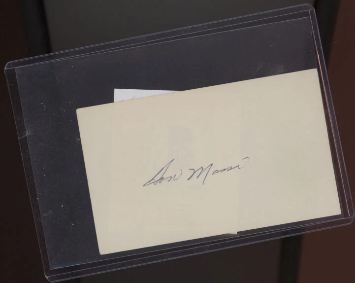 Don Mossi 1954 Cleveland Indians firmado 3x5 tarjeta índice Beckett auténtico Foto 1 de 2