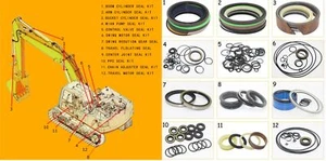 Kit de sello de excavadora para XCMG XE700C kit de sello de cilindro brazo de cubo pluma - Imagen 1 de 4