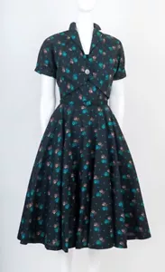 Vintage 1950s L'Aiglon Sundress W/ Shrug Gorgeous Colors Wonderful Print - Picture 1 of 10