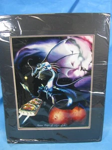 LUCY SYNK signed "SPACE DRAGON" Matted Lithograph Art 7/10 LIMITED EDITION - Picture 1 of 5
