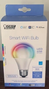 Feit Electric Smart Wifi Bulb 60W LED A19 Color Changing Light Bulb - Picture 1 of 1