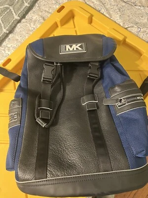 Michael Kors Cooper Leather And Mesh Pocket Backpack.. Black And Blue Men’s  - Image 1 of 4