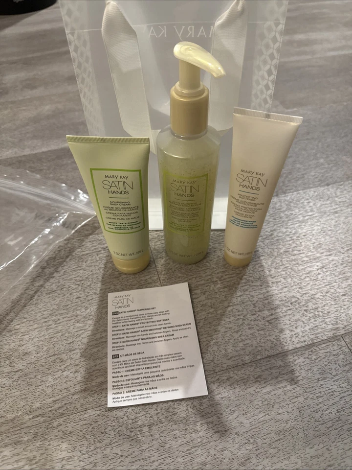 2x Mary Kay White Tea & Citrus Satin Hands Pampering Set Full Size Retails