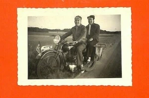 PHOTO AMATEUR MOTO BIKE " DS MALTERRE " ANNEES 1950 - Foto 1 di 1