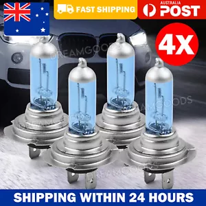 4Pcs H7 12V 55W Super White Headlight Xenon Halogen Globes Head Light Lamp 6000k - Picture 1 of 10
