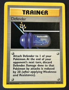Pokemon Base Set WOTC Entrenador Poco Común - Defensor 80/102 - Casi Como Nuevo/Como Nuevo - Imagen 1 de 1