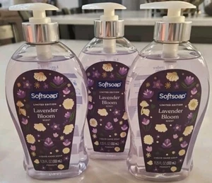 3 Pack Softsoap Limited Edition Lavender Bloom Scent Liquid Hand Wash 11.25oz - Picture 1 of 3