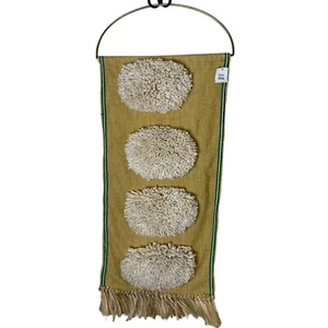 NWT Urban Outfitters Textured Wall Hanging Tan Boho Modern Fringe 40” x 16” - Picture 1 of 8