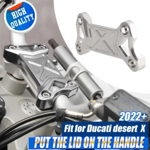 Abrazadera superior de manillar plateado cubierta superior aluminio para Ducati DesertX 2022 + - Imagen 1 de 9