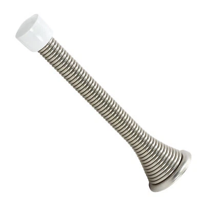Rok 3-3/4" Flexi Spring Heavy Duty Wall Door Stop Bumper Brushed Nickel ROKDS2BN - Image 1 of 4
