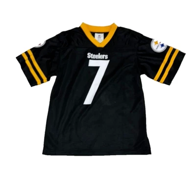Camiseta deportiva juvenil negra para niños Pittsburgh Steelers Ben Roethlisberger #7 NFL talla XL Foto 1 de 3