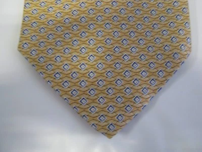 Barrington SILK Tie Necktie 56 x 3.75 beige blue 13650  - Image 1 of 4