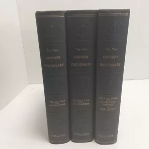 The New Century Dictionary 3 Volume Set 1936 Collier Hardcover USA - Foto 1 di 9