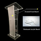 Transparent Acrylic Podium Conference Pulpit Church Plexiglass Lectern New