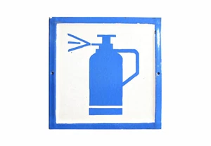FIREFIGHTER PORCELAIN ENAMEL TIN SIGN FIRE EXTINGUISHER - Bild 1 von 3