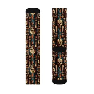 All Over Print Adult Socks Southwestern Navajo Pattern Aztec Native American - Picture 1 of 9