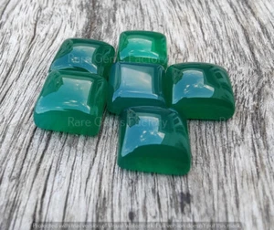 WHOLESALE Natural Green Onyx Square Shape Cabochon, AAA Quality Gemstones Lot - Picture 1 of 9