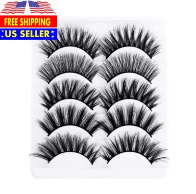5 PAIRS Mink Lashes 3D WISPY Eyelash Extension Criss Cross Volume  | US SELLER - Image 1 of 2
