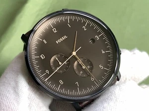Reloj de cuarzo Fossil FS5485 Chase Timer cronógrafo fecha correa de cuero marrón para hombre - Imagen 1 de 19