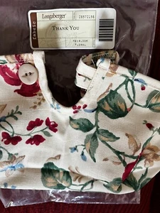 Longaberger - Delineador para cesta "Gracias" - Herencia patrón floral - NUEVO - Imagen 1 de 2