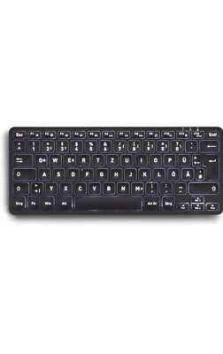 Perixx PERIBOARD-732  Tastatur  QWERTZ Schwarz Wiederaufladbar Language Italien - Bild 1 von 4