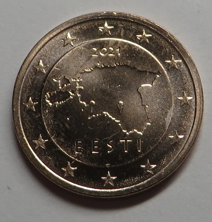 Estonia 2	Euro Cent 2021 Copper Plated Steel BU - Image 1 of 2