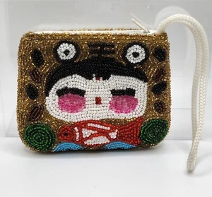 Asiatische Perlen Geldbörse, Mädchen, roter Fisch, bunte Perlen, Anime - Bild 1 von 7