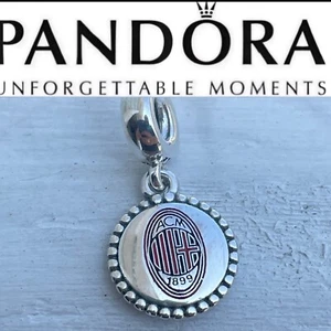 Authentic PANDORA AC Milan MLS Logo Dangle Soccer Rare - Picture 1 of 5