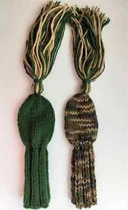 SET 2 CAMO GREEN Hand Knit GOLF CLUB HEADCOVERS 8" fit putter iron hybrid wedges - Picture 1 of 1