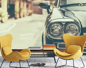 3D Black Car Street 733 Wallpaper Mural Paper Wall Print Wallpaper Murals UK - Picture 1 of 6