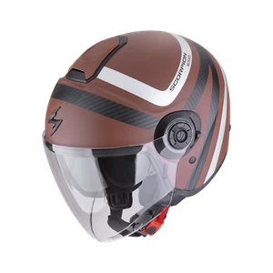 Casco jet Scorpion Exo-City II Riva, marrón mate-plata, talla L (58/59) - Imagen 1 de 1