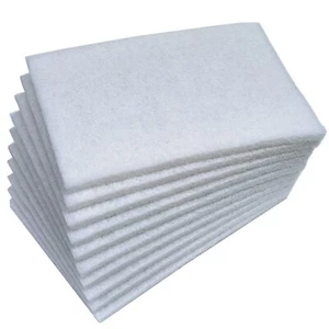 Pack of 10 White Non-Scratch Scourer Pads - Heavy Duty Delicate Surface Cleaner - Picture 1 of 1