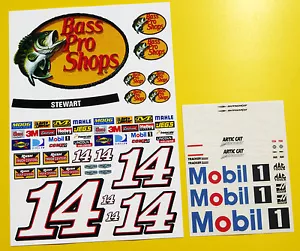 10th scale RC Nascar race car 'BASS PRO SHOPS' STEWART style Decals Stickers - Picture 1 of 3