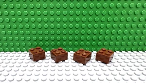 Lego 4 Marrón Rojizo 2x2 Bloque Ladrillo NUEVO - Imagen 1 de 1