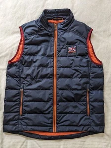 BELSTAFF Mens Gilet Puffa Down Body Warmer America's Cup Navy Blue XS UK 34 IT44 - Picture 1 of 10