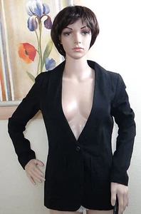 NWT genuine AGB black long sleeve 1 button closure  jacket/ blazer,size 2 - Picture 1 of 3