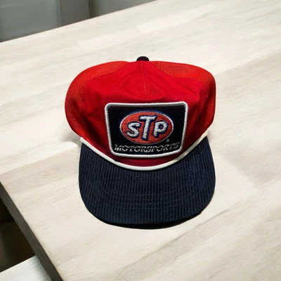 STP MOTORSPORTS Snap Back Adjustable Hat Cap Red Blue NEW - Image 1 of 3